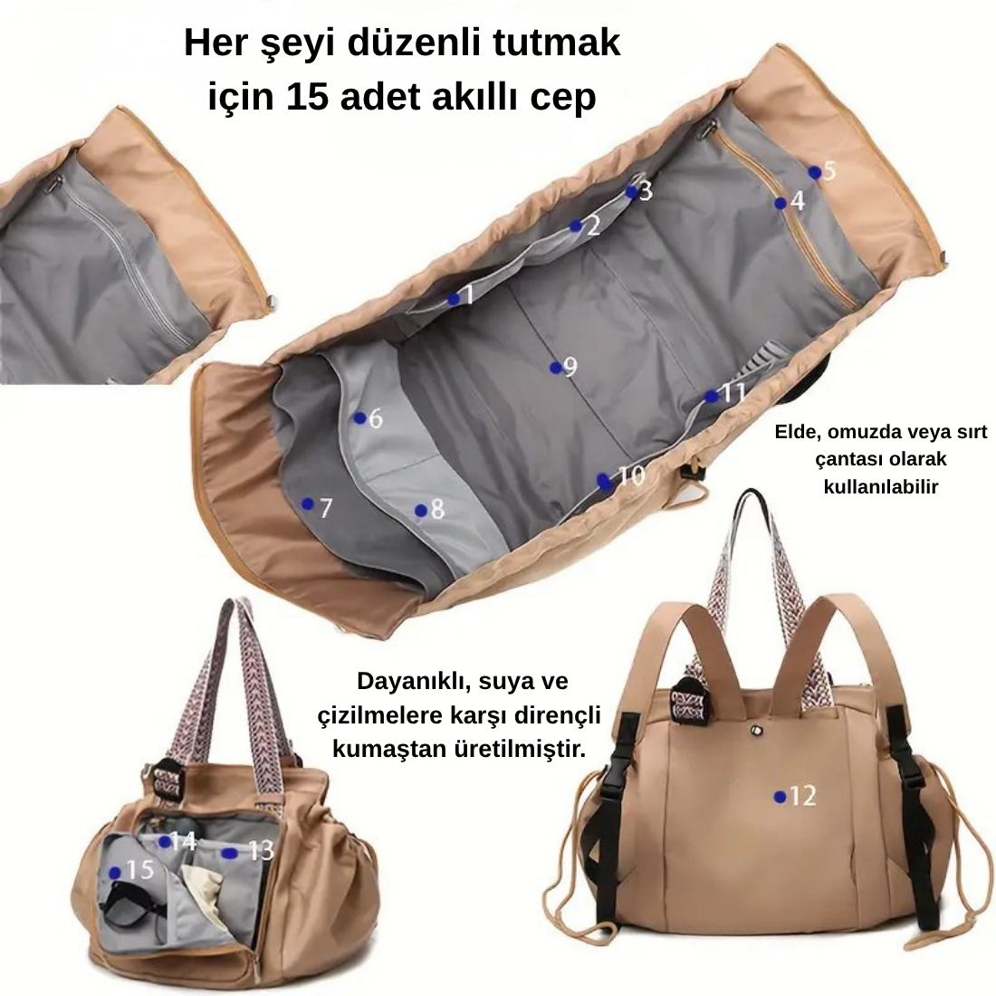 Silvessa® 15 Bölmeli Fonksiyonel Çanta